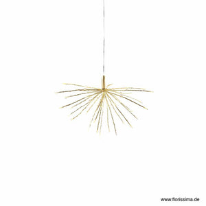 Sputnik Gold zum Hängen Tropfenhänger 60 LED Innenbereich – warmweiss – Ø 30 cm