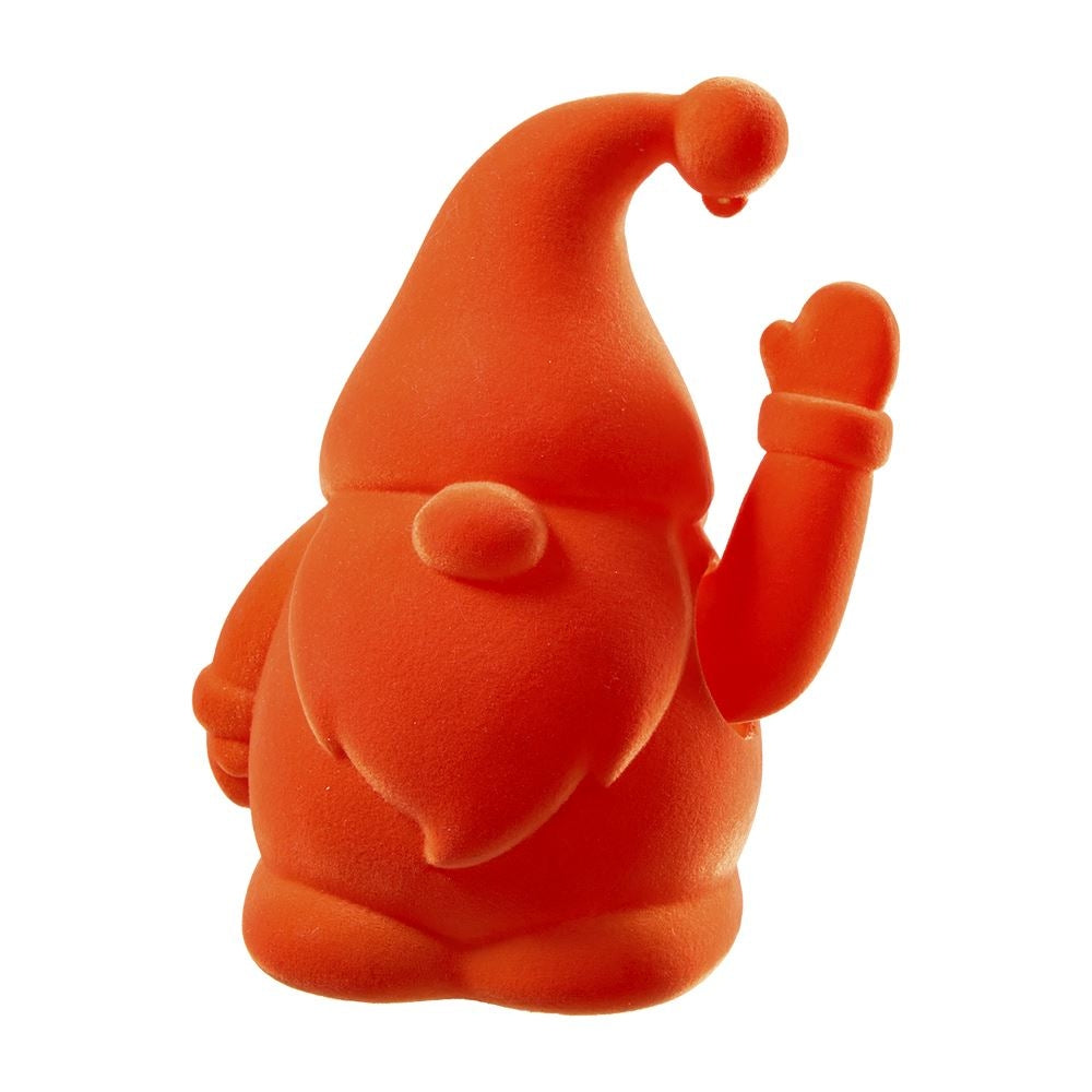 Kunststoff Wichtel "Winky" / Winke-Wichtel / Aufsteller / Figur Weihnachten – orange – Höhe 16,5 cm