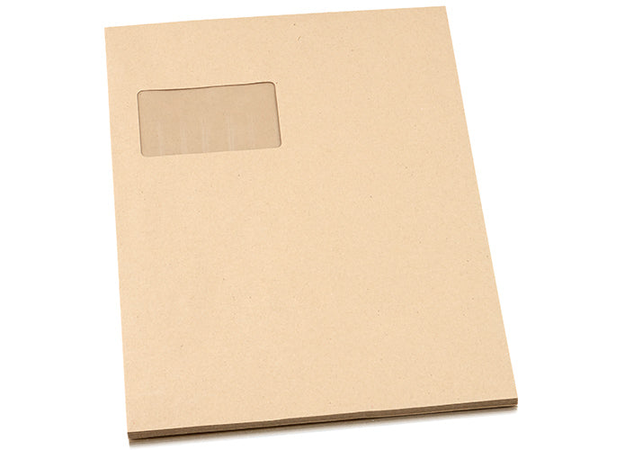 Deutsche Post Versandtaschen C4 mit Fenster nassklebend – 10er-Set – braun Recyclingpapier