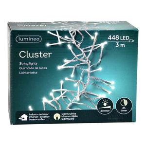 Lichterkette lumineo Cluster 448 LED Innen-/Aussenbereich – warmweiss – 3 Meter