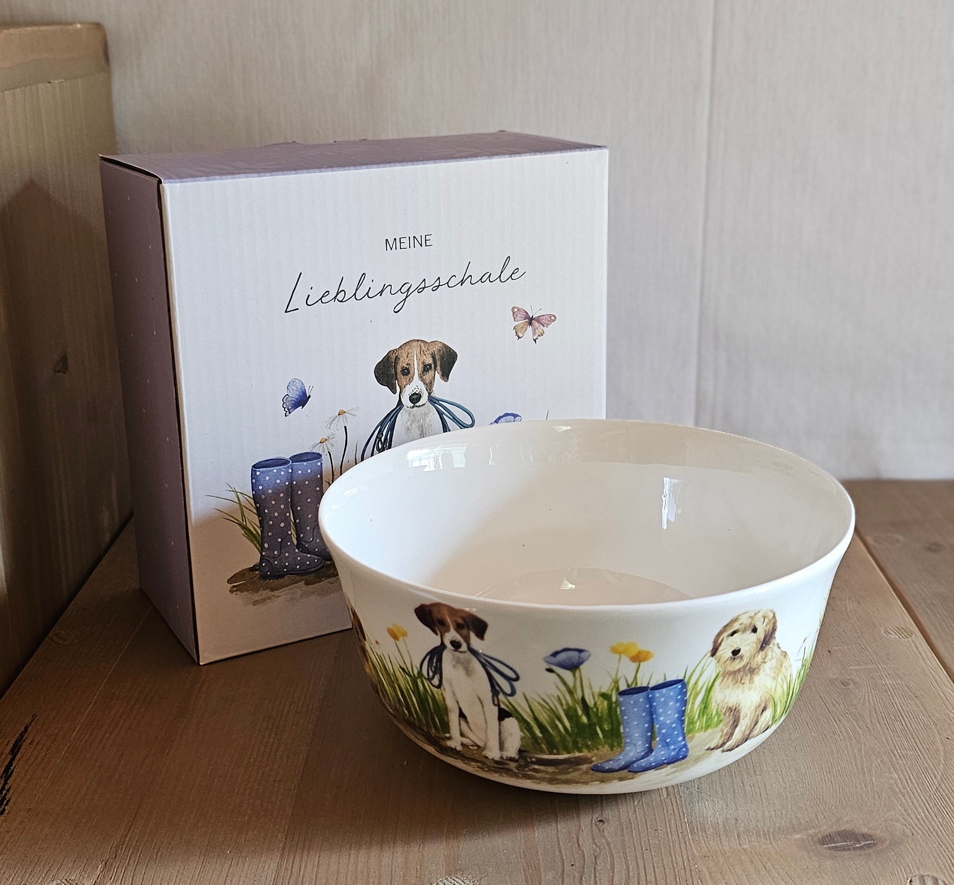 Müslischale / Frühstückschale / Schale Hundespaß Porzellan – Grätz Verlag – Ø 15 cm, Höhe 7,5 cm