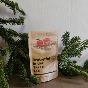"Bratapfel in der Tasse Tee" / Tee Geschenk / Weihnachten – 20 g – gefertigt von Menschen mit Behinderung (Kopie) (Kopie)