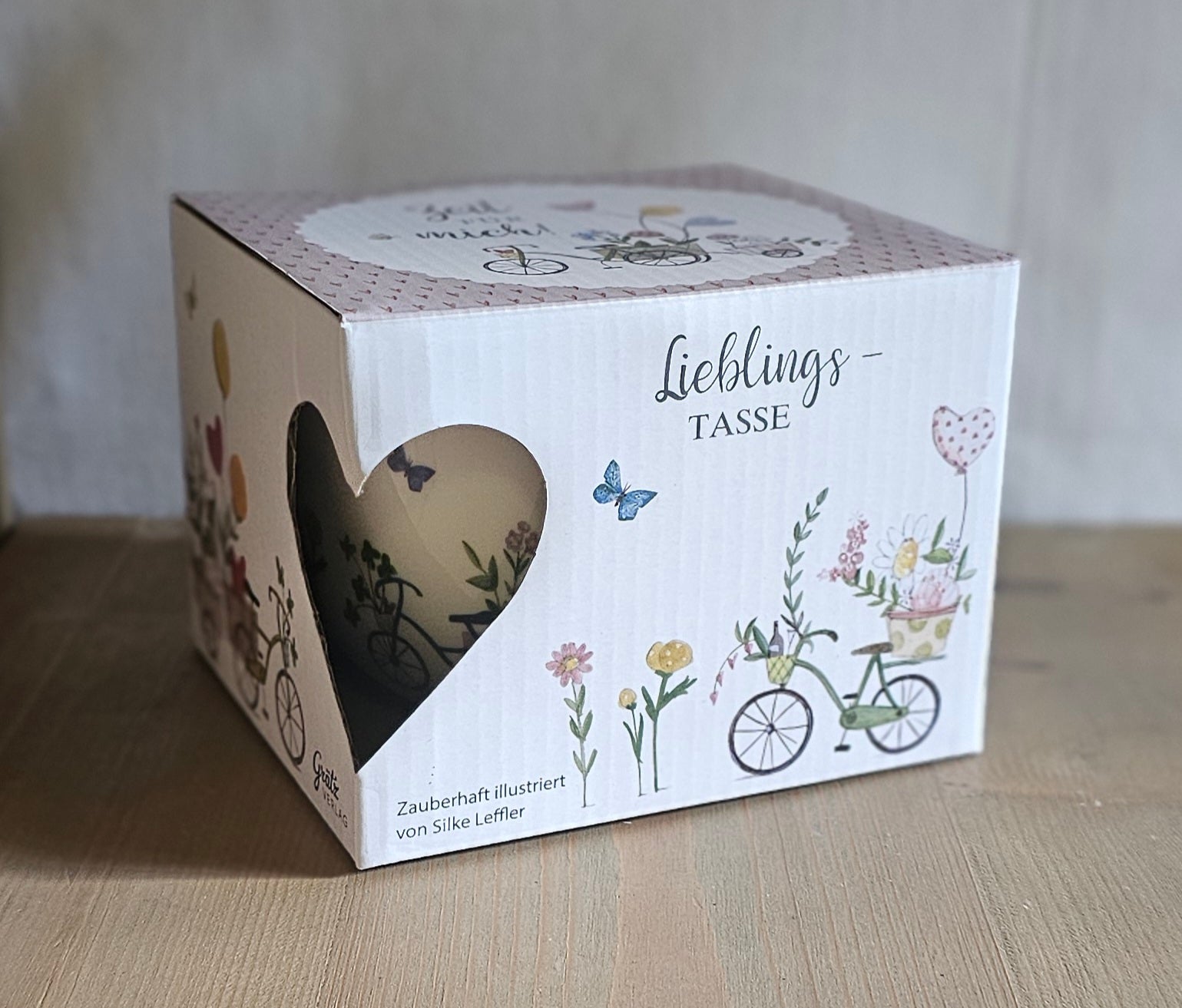 Porzellantasse Lieblingstasse / Henkeltasse / Becher / Henkelbecher / Tasse "Auf ins Glück" – Grätz Verlag