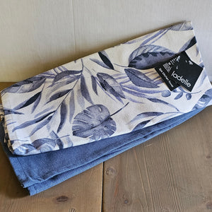 Geschirrtücher Set (2 Stück) / Küchenwäsche Blue Lagoon Ladelle – blau-weiss – 45 x 70cm