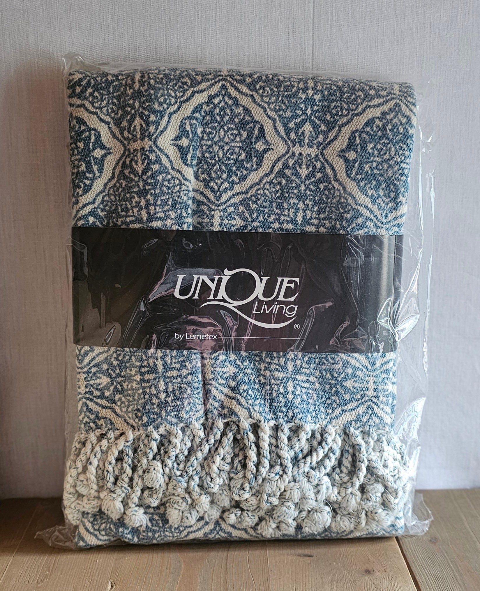 Tischläufer "Moreno" / Läufer / Tischläufer-Decke aus Baumwolle Unique Living – blau – 60 x 180 cm