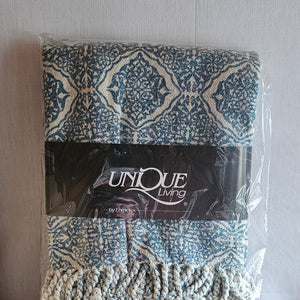 Tischläufer "Moreno" / Läufer / Tischläufer-Decke aus Baumwolle Unique Living – blau – 60 x 180 cm