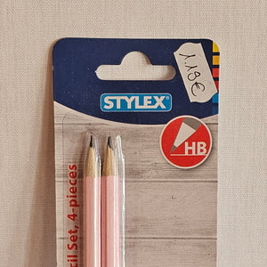 Stylex Bleistift-Set 4-teilig inkl. Metallspitzer und Radiergummi – HB