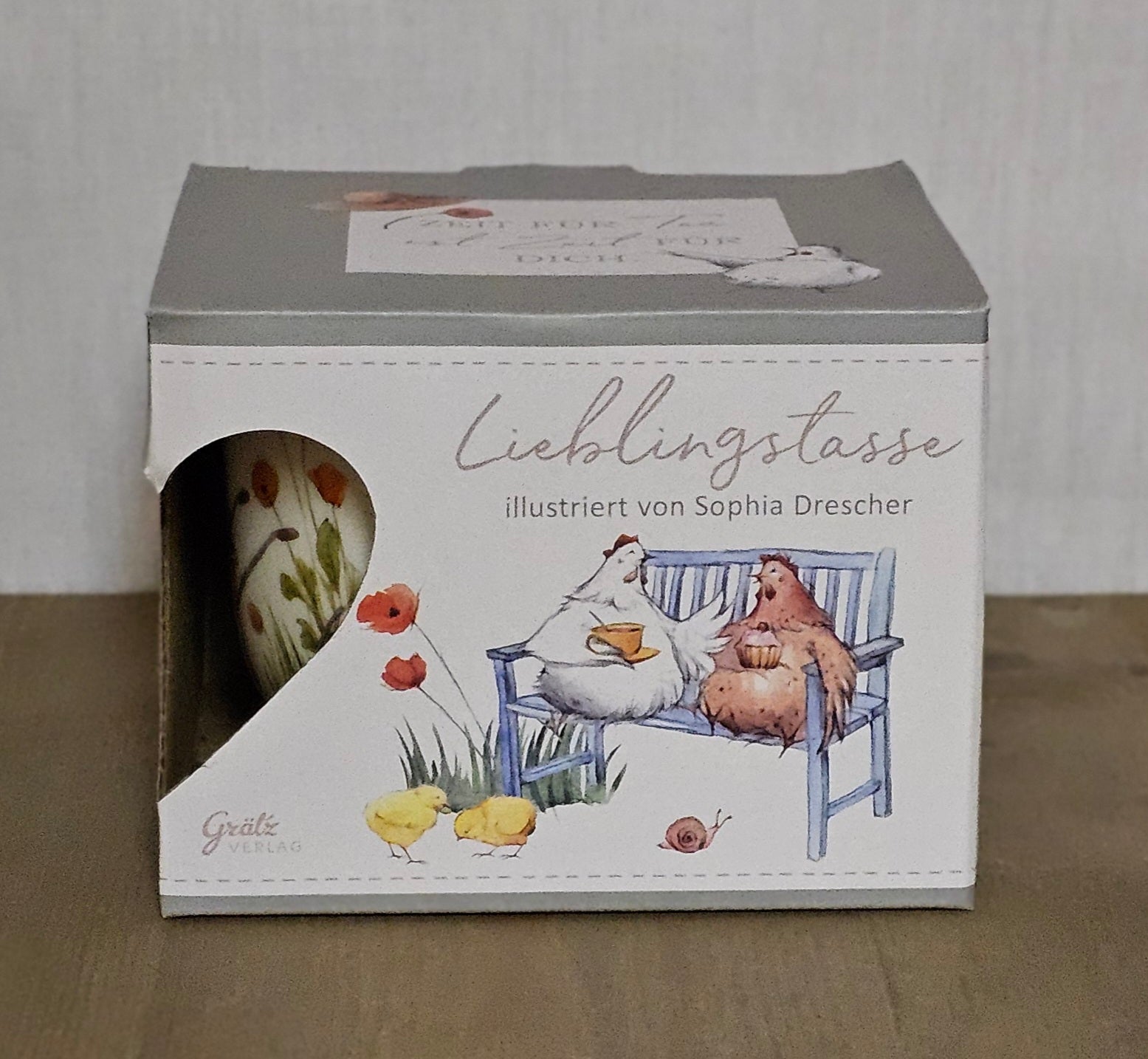 Porzellantasse Lieblingstasse / Henkeltasse / Becher / Henkelbecher / Tasse "Hühnerbande" – Grätz Verlag