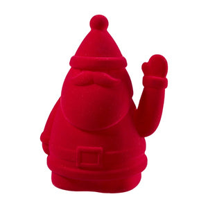 Kunststoff Santa "Winky" / Winke-Weihnachtsmann / Aufsteller / Figur Weihnachten – rot – Höhe 17 cm