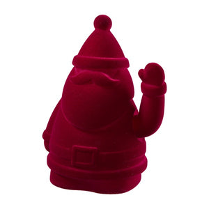Kunststoff Santa "Winky" / Winke-Weihnachtsmann / Aufsteller / Figur Weihnachten – bordeaux – Höhe 17 cm