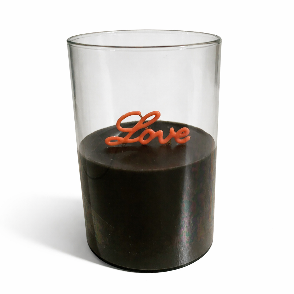LED Kerze Love mit Timer | 12,5 cm | Neon Schriftzug verschiedene Farben