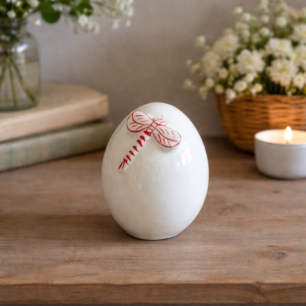 Keramik Ei „Doro“ – Oster Deko Aufsteller aus Keramik, 6 cm - verschiedene Motive und Farben