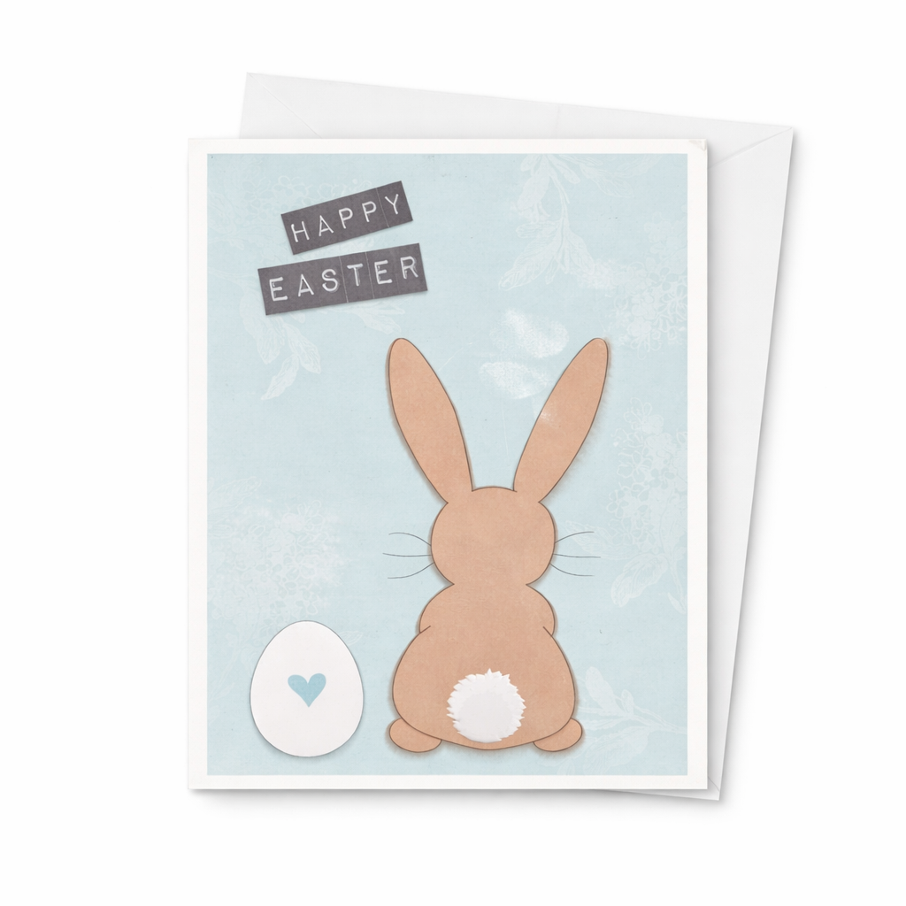 Glückwunschkarte "Happy Easter" Ostern – weißer Umschlag – 12 x 17 cm
