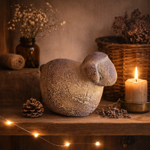 Schaf "Hasli" aus Beton / Aufsteller / Dekofigur / Ostern – Mauve – Höhe 10,5 cm