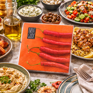 AvantGarde Servietten Peperoni – Rot-Orange, 33×33 cm, 20 Stück