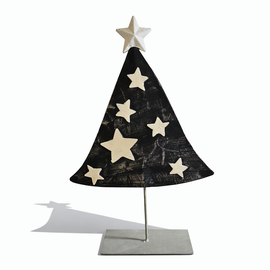 Tannenbaum Aufsteller Weihnachten – Blaue Dekofigur in verschiedenen Höhen