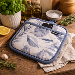 Topflappen Set (2 Stück) / Küchenwäsche Blue Lagoon Ladelle – blau-weiss – 21 x 21 cm