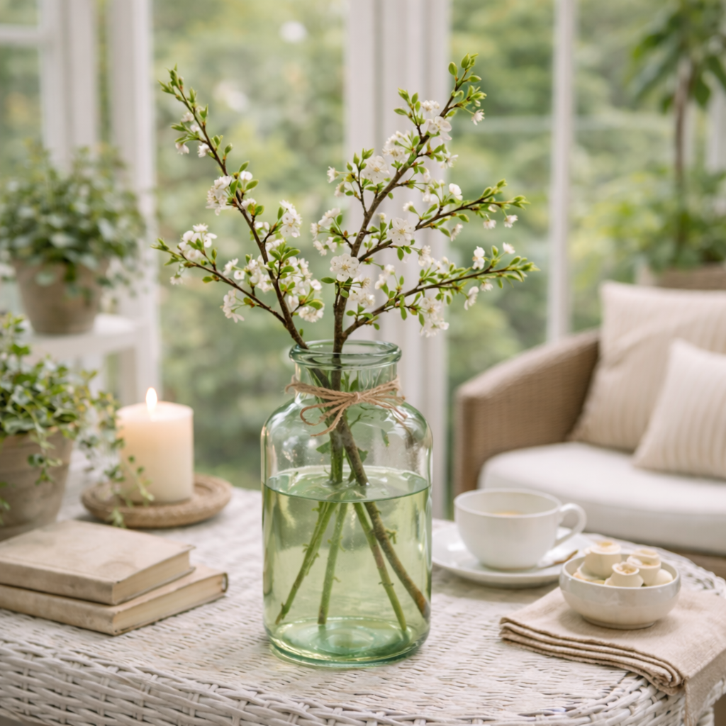 Spang Deko-Glasflasche "Mara" / Vase / Flaschenvase – verschiedene Faben und Größen