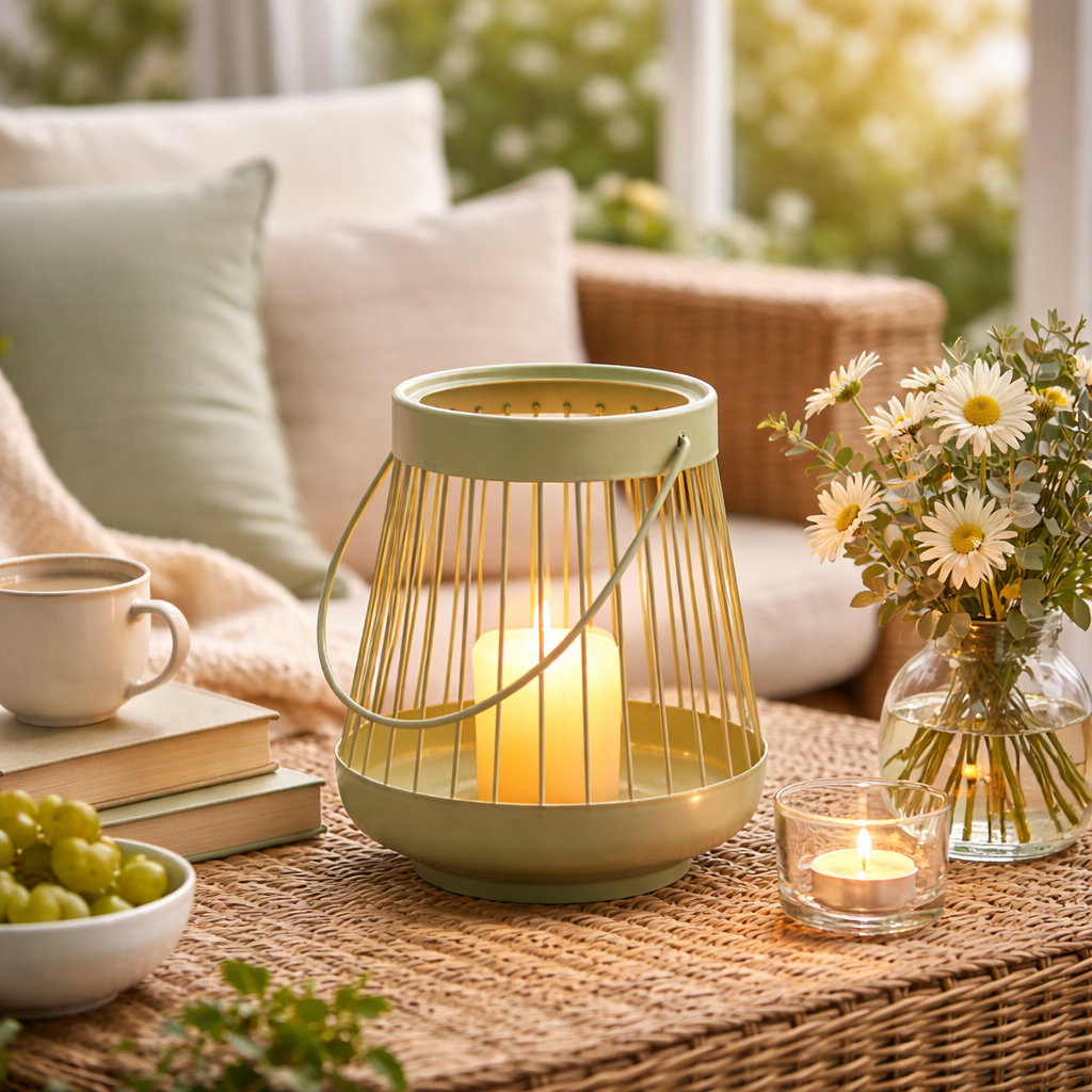 Windlicht aus Metall "Basic" – Kerzenhalter | verschiedene Farben | Höhe 15,5 cm