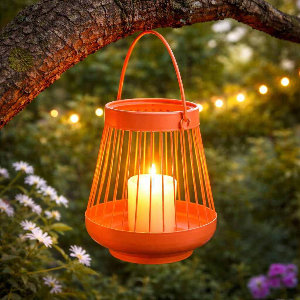 Windlicht aus Metall "Basic" – Kerzenhalter | verschiedene Farben | Höhe 15,5 cm