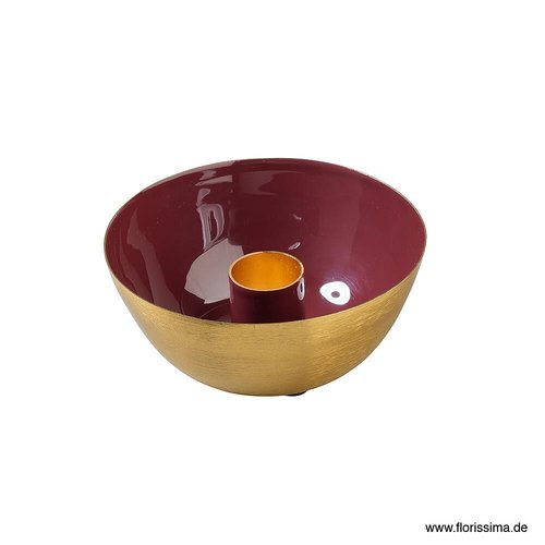 Kerzenhalter / Kerzenständer "Schale/Bola" Metall rund für Stabkerzen