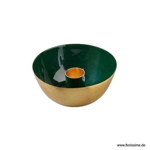 Kerzenhalter / Kerzenständer "Schale/Bola" Metall rund für Stabkerzen