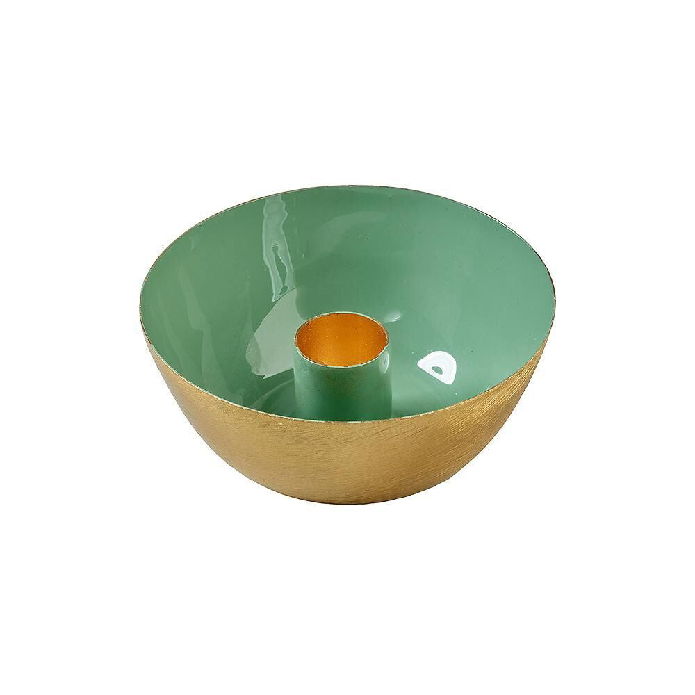 Kerzenhalter / Kerzenständer "Schale/Bola" Metall rund für Stabkerzen