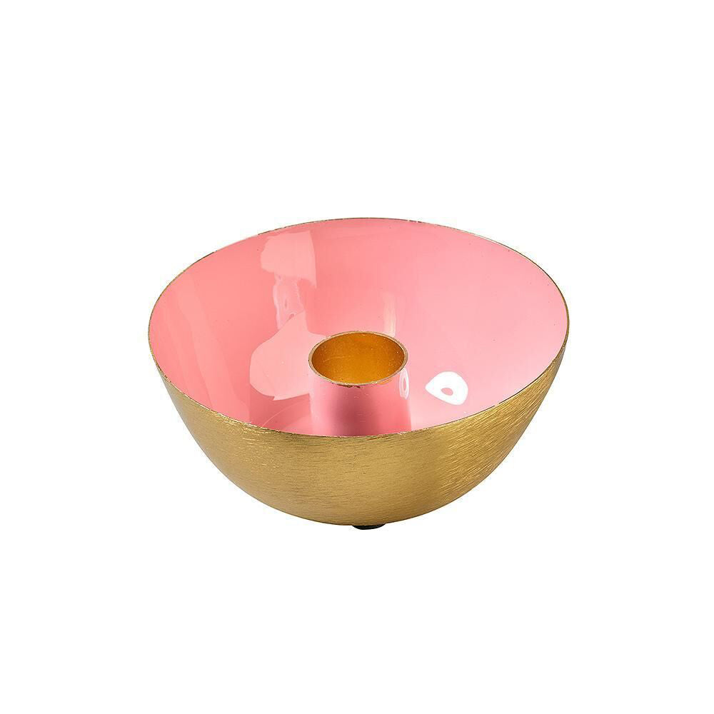 Kerzenhalter / Kerzenständer "Schale/Bola" Metall rund für Stabkerzen