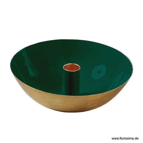 Kerzenhalter / Kerzenständer "Schale/Bola" Metall rund für Stabkerzen