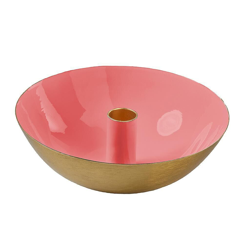 Kerzenhalter / Kerzenständer "Schale/Bola" Metall rund für Stabkerzen