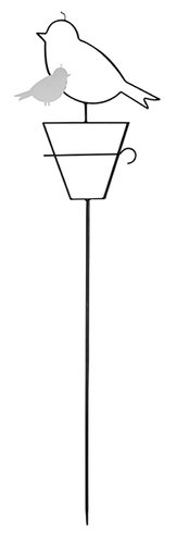 Vogelfutterstick Vogelfutter aus Metall – schwarz – Höhe 125 cm