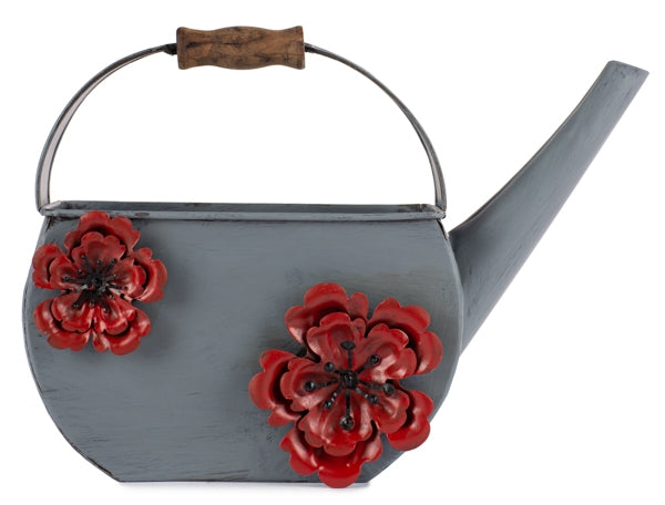 Gießkanne / Deko / Gartendeko aus Metall mit Blumen – verschiedene Motive – 28 x 20 cm