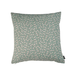 Kissen / Stoffkissen / Zierkissen / Dekokissen Libby-Blütchen mit Inlet – sagegrün-rosa – Masse 45 x 45 cm
