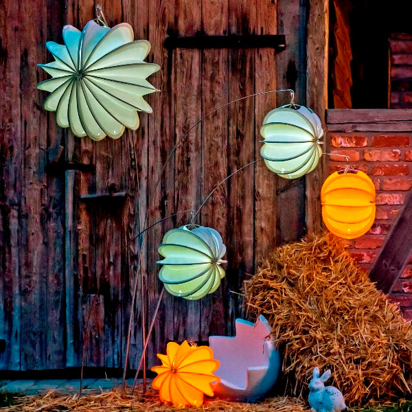 Lampion Gartenlaterne Barlooon / Wetterfester Lampion / Outdoor – verschiedene Größen – Farbe Gelb