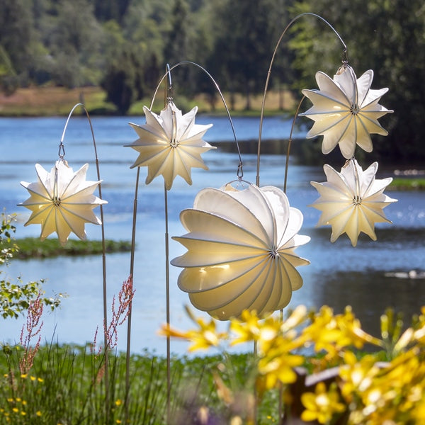 Lampion Gartenlaterne Barlooon / Wetterfester Lampion / Outdoor – verschiedene Größen – Farbe Weiss