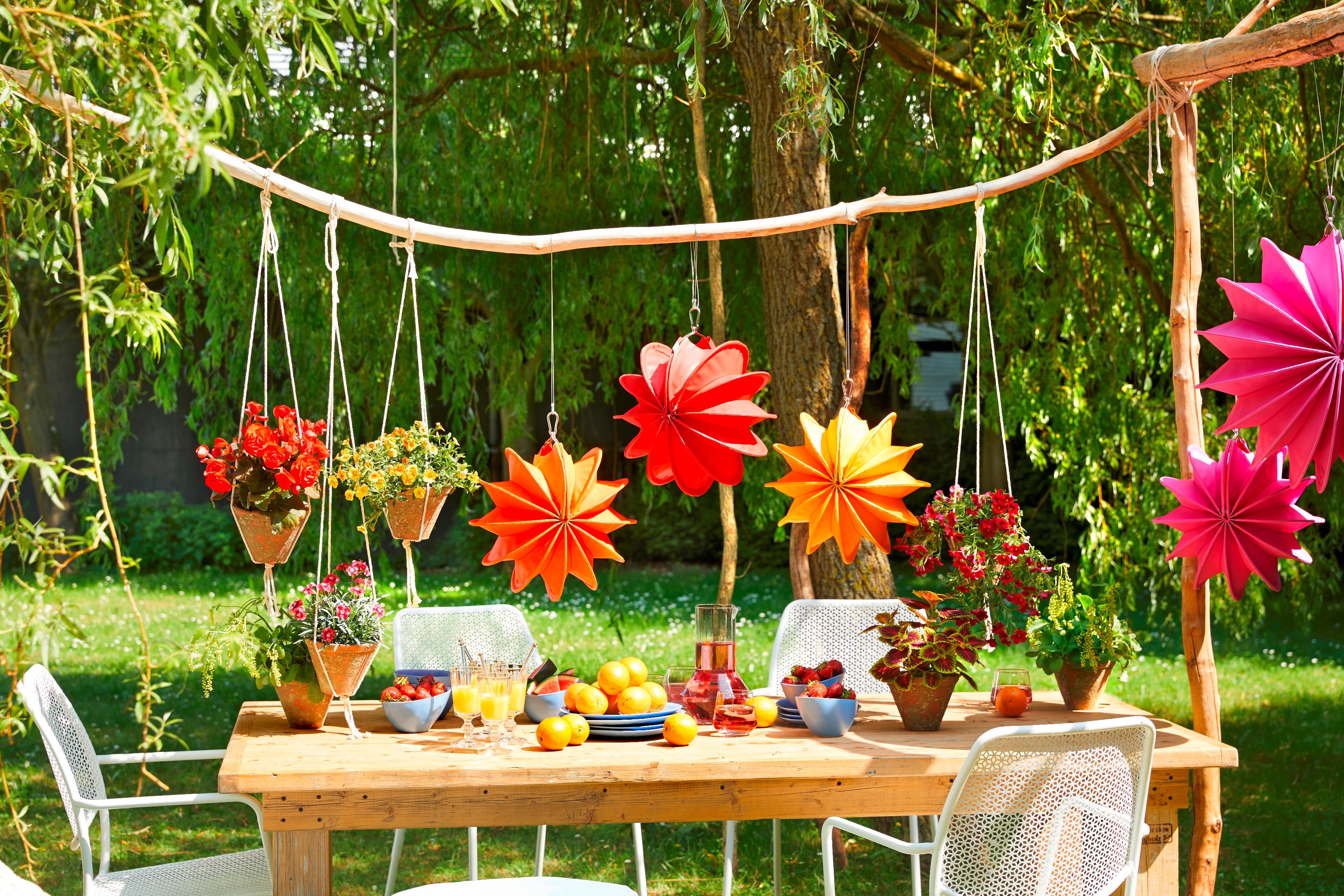 Lampion Gartenlaterne Barlooon / Wetterfester Lampion / Outdoor – verschiedene Größen – Farbe Orange