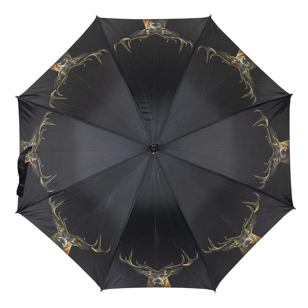 Mars & More Regenschirm Rothirsch – schwarz-braun – 105 x 105 x 88 cm