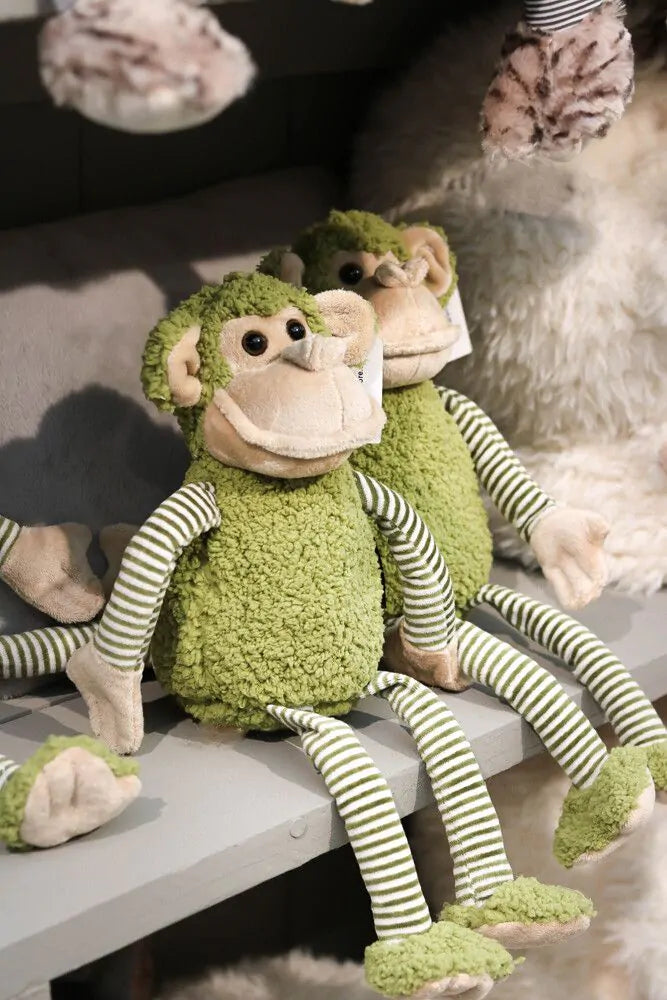 Affe Kuscheltier / Plüschtier / Stofftier / Schmusetier / Spielzeug – grün-beige – Höhe 27 cm