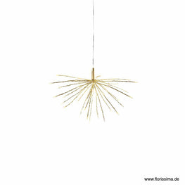 Sputnik Gold zum Hängen Tropfenhänger 60 LED Innenbereich – warmweiss – Ø 30 cm