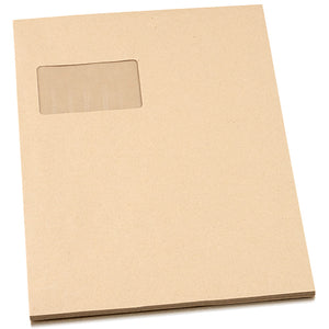 Deutsche Post Versandtaschen C4 mit Fenster nassklebend – 10er-Set – braun Recyclingpapier