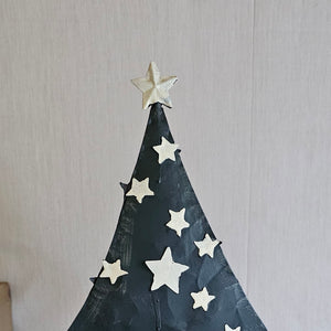 Tannenbaum blau Metall / Aufsteller / Figur Weihnachten – blau – Höhe 38 cm