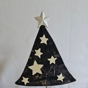 Tannenbaum blau Metall / Aufsteller / Figur Weihnachten – blau – Höhe 23 cm