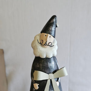 Nikolaus blau Metall / Aufsteller / Figur Weihnachten – blau – Höhe 29 cm