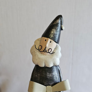Nikolaus blau Metall / Aufsteller / Figur Weihnachten – blau – Höhe 29 cm