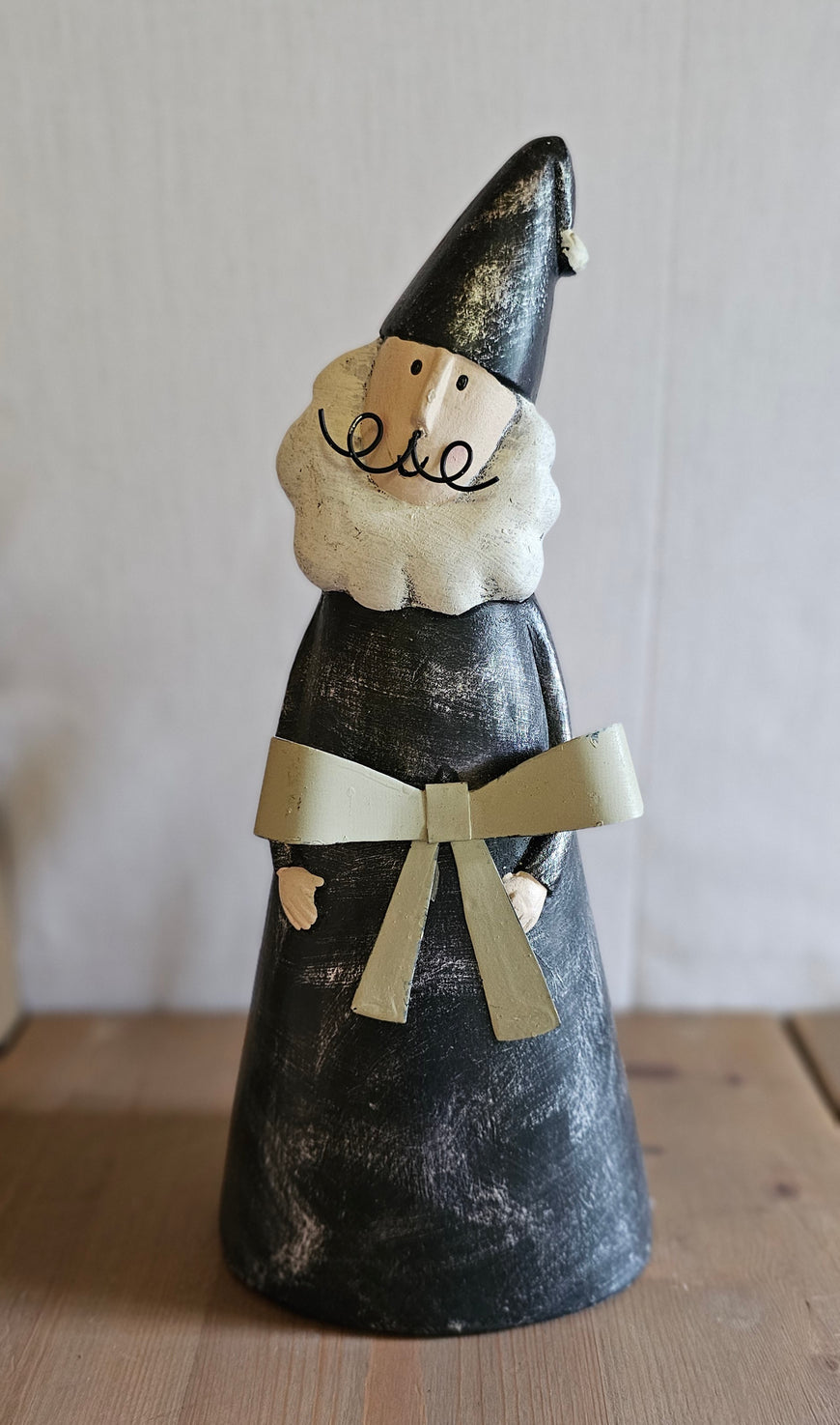 Nikolaus blau Metall / Aufsteller / Figur Weihnachten – blau – Höhe 29 cm