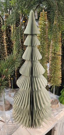 Papier Tannenbaum / Tanne "Dacia"  / Weihnachten / Aufsteller – grün – Höhe 30,5 cm