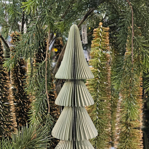 Papier Tannenbaum / Tanne "Dacia"  / Weihnachten / Aufsteller – grün – Höhe 30,5 cm