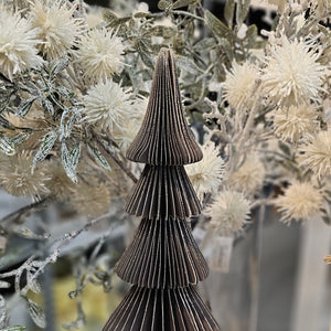 Papier Tannenbaum / Tanne "Dacia"  / Weihnachten / Aufsteller – taupe – Höhe 30,5 cm