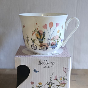 Porzellantasse Lieblingstasse / Henkeltasse / Becher / Henkelbecher / Tasse "Auf ins Glück" – Grätz Verlag