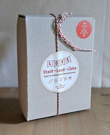 Stadt-Land-Liebe im Taschenformat / Geschenk – 10,5 × 15 × 5 cm – gefertigt von Menschen mit Behinderung